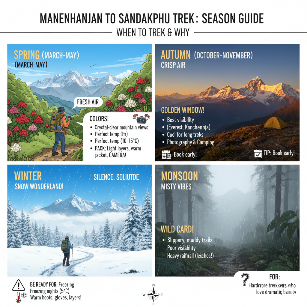 Trek from Manebhanjan to Sandakphu