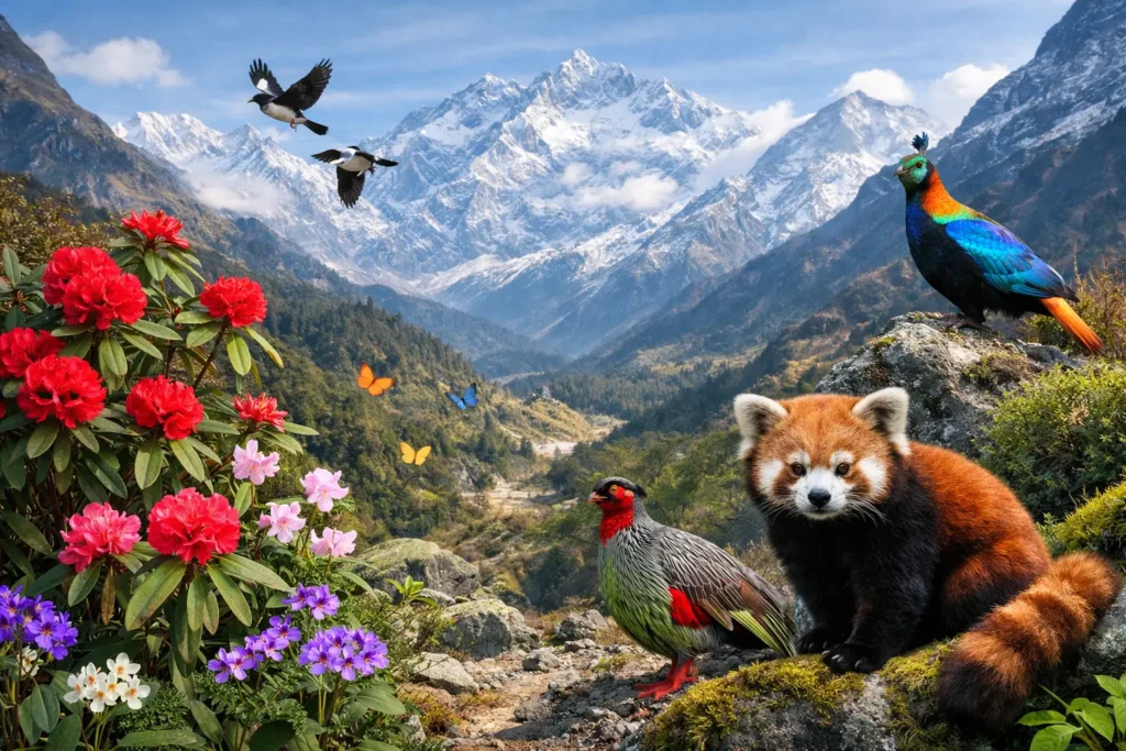 Flora and fauna goechala