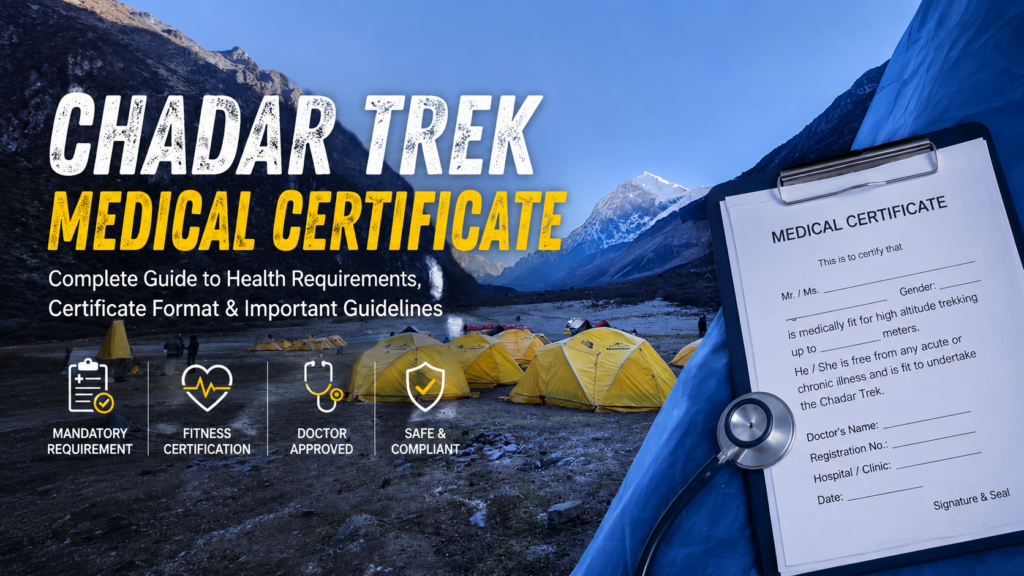 chadar trek medical certificate